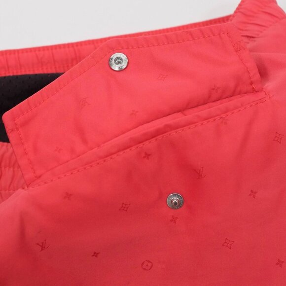Louis Vuitton XS swim trunks shorts red LV monogram drawstring pockets - Picture 8 of 13